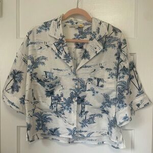 Linen Crop Shirt C&C California
